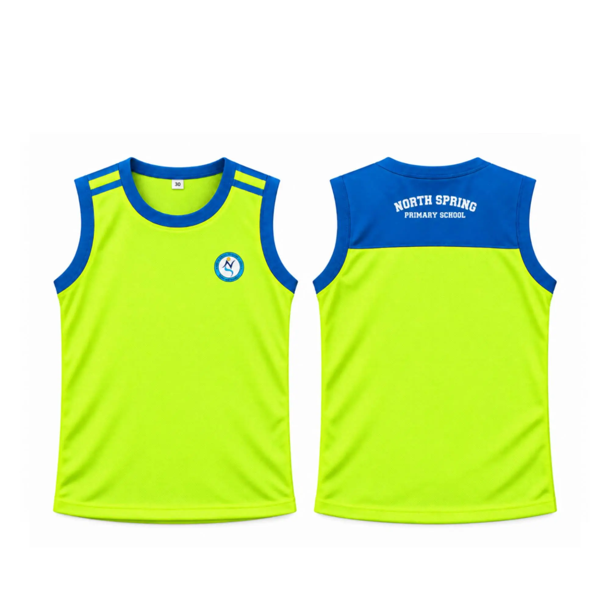 Sleeveless Pe T-Shirt - North Spring Primary School - Yellow